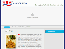 Tablet Screenshot of mvmasafoetida.com